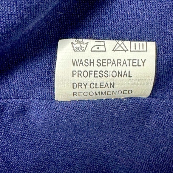 Tenki Elegant Navy Blue Sleeveless Dress White Beading Lined size S - Picture 10 of 11